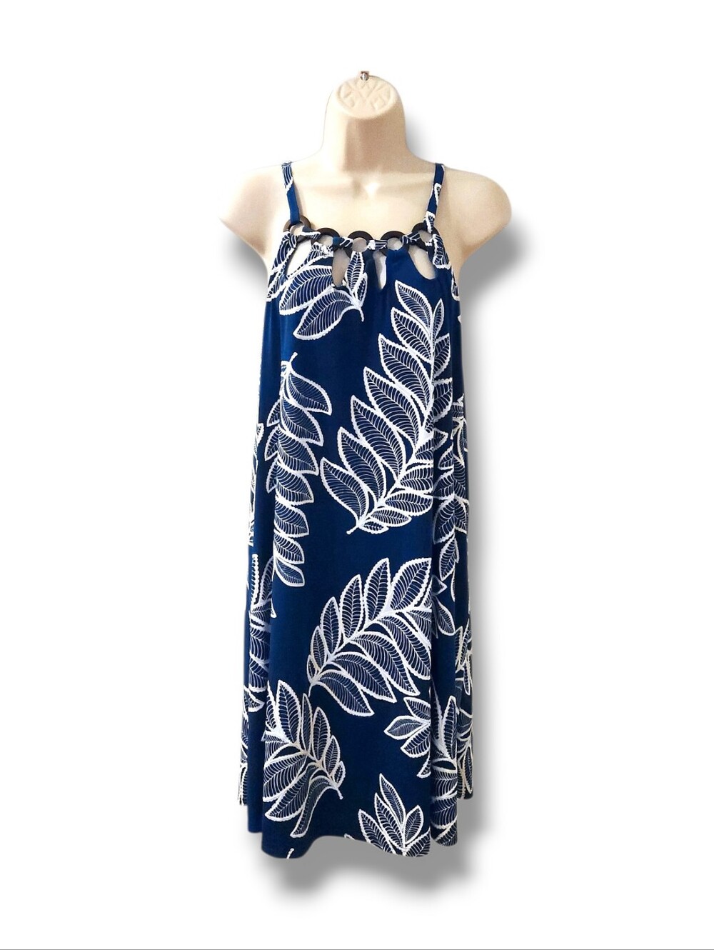 SJS Tropical Print Sleeveless Knit Dress NWOT | XL